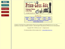 Tablet Screenshot of pricelessads.com